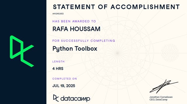 datacamp Certification 1