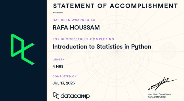 datacamp Certification 3