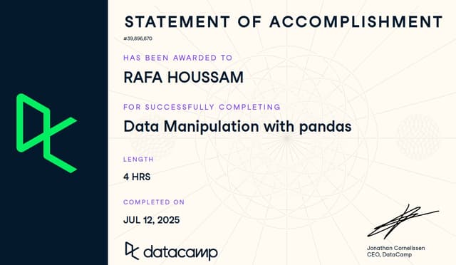 datacamp Certification 8
