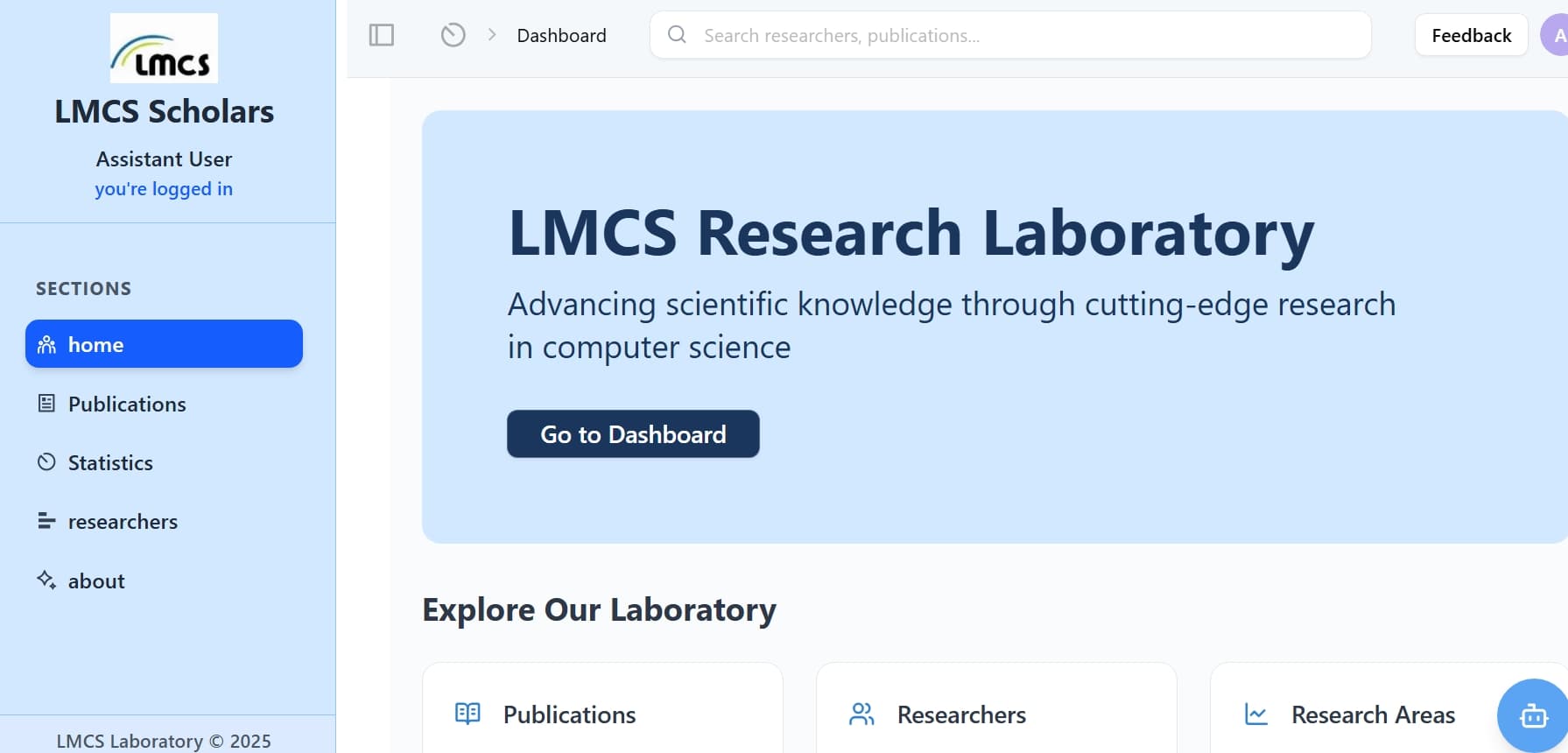 LMCS research laboratory